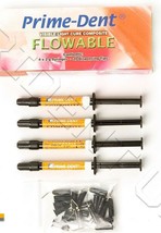 Prime-Dent Flowable Light Cure Dental Composite 4 Syringe Kit - PICK YOUR SHADES - £20.74 GBP+