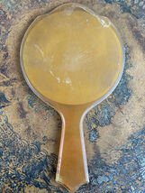 Vintage Butterscotch Bakelite? Hand Mirror Beveled Glass Vanity 10.5" Ro... - $32.62 Vintage Butterscotch Bakelite? Hand Mirror Beveled Glass Vanity 10.5" Ro... - $32.62