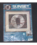 Vintage Sunset Bald Eagle in Moonlight 14 x 11 Cross Stitch Kit #13688 New - £19.66 GBP