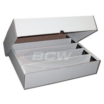 NEW BCW 5000-Card Capacity Collectible White Card Storage Box Pokemon FULL LID - £14.75 GBP