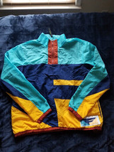 NIKE Flight Basketball Blue Yellow Half Zip Jacket Men&#39;s Size LARGE - $84.14