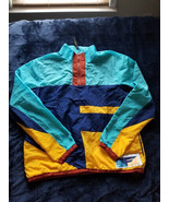 NIKE Flight Basketball Blue Yellow Half Zip Jacket Men&#39;s Size LARGE - $84.14