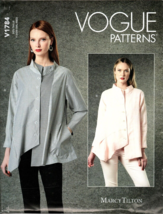 Vogue V1784 Misses XS to M Marcy Tilton Shirts Uncut Sewing Pattern New - £20.80 GBP