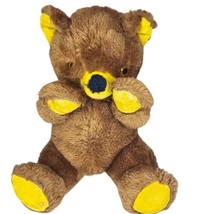 Vintage 70s Gund Teddy Bear Hard Stuffed Animal Plush Brown Korea RARE 9&quot; - £58.33 GBP