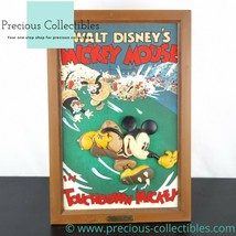 Rare! Mickey Mouse in &#39;&#39;Touchdown Mickey&#39;&#39;. Vintage Wall art. Kazama. Disney - £355.71 GBP