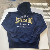 Chicago Illinois USA Navy Blue Hoodie Size Small Long Sleeve Pullover - £11.13 GBP