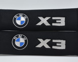 2 pieces (1 PAIR) BMW X3 Embroidery Seat Belt Cover Pads (Black pads) - $16.99