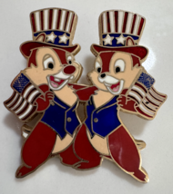 Disney 61626 Patriotic Chip &#39;n&#39; Dale Flags and Hats Uncle Sam Americana Pin - $19.79