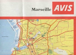 Avis Rent a Car Marseille France Map - £9.40 GBP