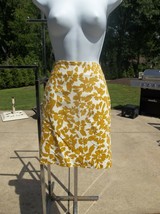 Nwt Ann Taylor Loft Mustard Yellow Floral Skirt 4P - £19.74 GBP