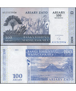 Madagascar 100 Ariary. 2004 (2008) UNC. Banknote Cat# P.86b - £0.77 GBP