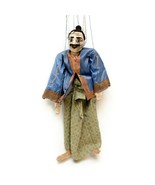 Antique Japanese Man Hand Carved Painted Wood Marionette Puppet Asian 22... - $173.22