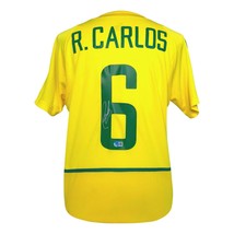 Roberto Carlos Autographed Brazil Soccer Jersey BAS COA Signed Brasil - £402.95 GBP