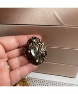 Elegant Gold and Silver Filigree Brooch - $9.50