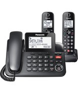 The Panasonic Kx-Tgf852B (Black) Corded/Cordless Phone Features An Advan... - £103.22 GBP