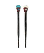 Mia Jewel Shop - Assorted Natural Tumbled Healing Gemstone Wooden Hair S... - $28.49 CAD+