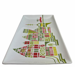 Vintage Crate &amp; Barrel Yule Town Large 15&quot; Appetizer Serving Plate / Platter - £15.77 GBP