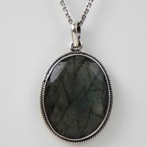 Solide 925 Argent Sterling Labradorite Pendentif Collier Femme PSV-1235 - £29.89 GBP+