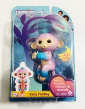 Fingerlings Baby Monkey Gandi Pink Blue Interactive Toy 37224 WowWee 201... - $10.88