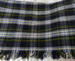 Martin's England throw blanket Gordon Tartan Plaid Blue yellow green Fri... - $46.30