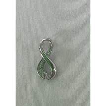 Sterling Silver Infinity Symbol Diamond Edged Love Pendant 925 &quot;8&quot; Jewelry - £25.11 GBP