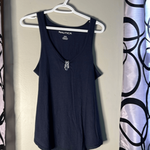 Nautica lightweight tank top with Nautical details size small - £7.83 GBP