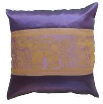 purple Cushion Pillow Case Elephant 40x40cm/15.5x15.5in Thai Silk Bed Sofa  - £7.18 GBP