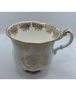 Vintage Paragon English Bone China Cup &quot;Happy Birthday&quot; with Gold Trim - £7.66 GBP