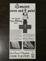 Vintage 1935 Johnson &amp; Johnson Drybak Corn Plasters Original Ad 122 - £5.22 GBP