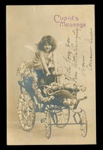 Vintage Postcard Valentines Day Greeting Card UDB Cupids Message Pedal C... - $19.79