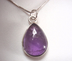 Amethyst Teardrop 925 Sterling Silver Pendant you will receive exact item shown - $15.29