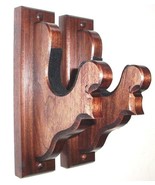 Walnut Wooden Gun Rack Hangers Antique Rifle Shotgun or Sword Fancy Wall... - $744.05 MXN