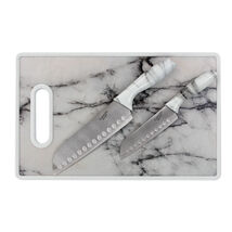 Gibson Home Beaumont 3 Piece Stainless Steel Santoku Knife Set with Cutt... - $46.73