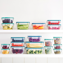 38-piece Plastic Food Storage Set Snaplock Lid Airtight Container Microwave Safe - $45.44