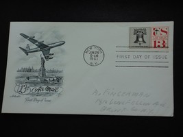 1961 13 cent Air Mail First Day Issue Envelope Stamps - £1.96 GBP