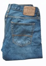 Aeropostale Jeans Mens 30x30 Blue Essex Straight Medium Denim Distressed... - $18.89
