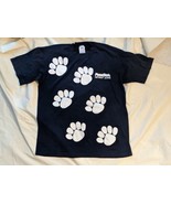Vintage Penn State Nittany Lions Paw Print T Shirt Blue 50 50 USA 2 Side... - $44.66 CAD