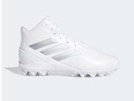 Youth Football  adidas White Freak Carbon Mid Cleats Cloud Size 1 - $39.99
