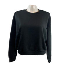 Basic Black Sweatshirt Plus Size 2X Soft Activewear Top Long Sleeve Wild Fable - £7.81 GBP