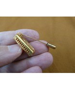 (M329-A) little Hohner HARMONICA dangle stickpin stick pin JEWELRY 24k g... - $33.30 CAD