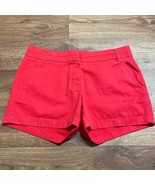 J.Crew Womens Solid Red Chino Shorts Size 6 Small Cotton Casual 3.5&quot; Inseam - £22.21 GBP