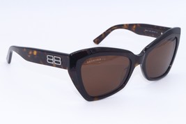 New Balenciaga BB0271S 002 Polished HAVANA/BROWN Lens Authentic Sunglasses 56-19 - £150.29 GBP
