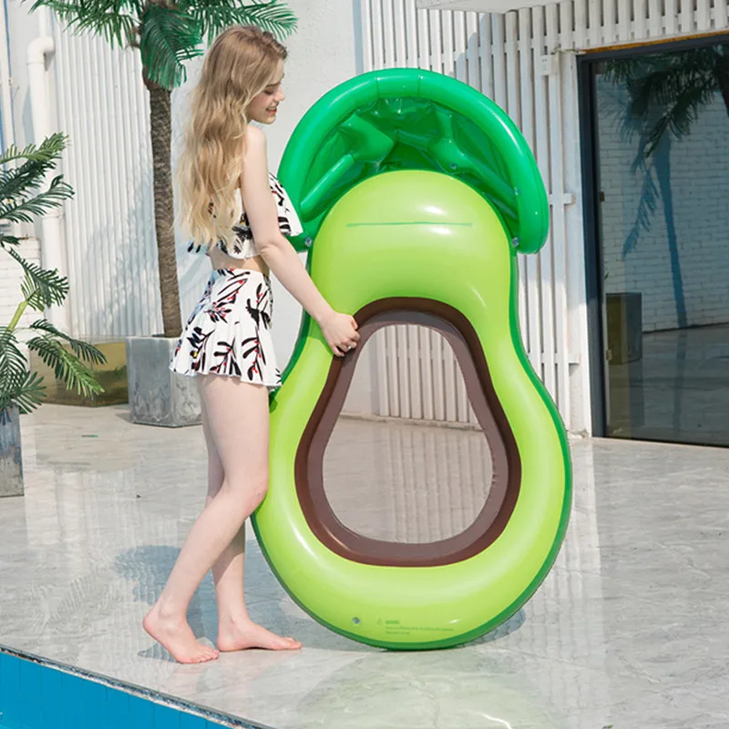 Children Cartoon Inflatable Avocado Floating Row Adult Water Inflatable Toy with - £27.91 GBP+