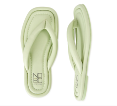 new NO BOUNDARIES Women&#39;s sz 9/8 Mint Green Puffy Faux Leather Flip Flop Sandals - £11.82 GBP