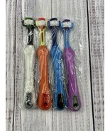 Orgrimmar 3-Sided Pet Toothbrush 4-Pack - Dog & Cat Dental Care, Soft Bristles