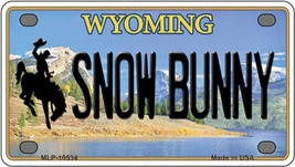 Snow Bunny Wyoming Novelty Mini Metal License Plate Tag - £11.76 GBP