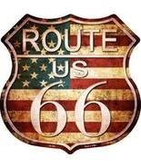 Route 66 American Vintage Metal Novelty Highway Shield - £17.54 GBP