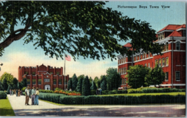 Picturesque Boys Town View Father Flanagans Boys Home Omaha Nebraska Postcard - £5.58 GBP