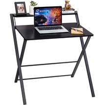 Folding Desk No Assembly Required Fully Unfold 32 X 24.5 Inch, Small Computer De - £103.77 GBP