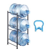 VEVOR 3-Tier 5-Gal Single-Row 3-Bottle Water Jug Rack Black Kitchen Office - $28.90